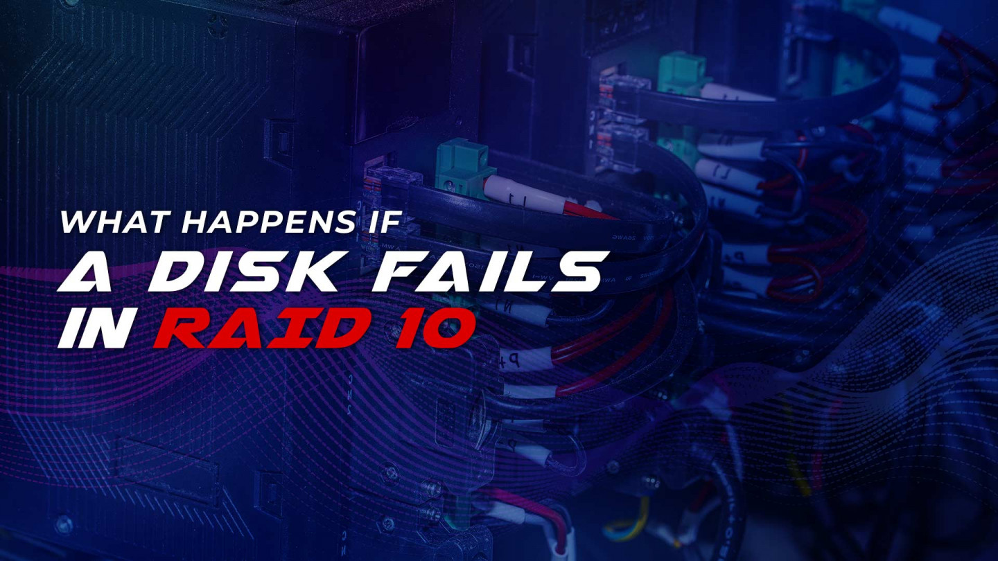 What happens if a disk fails in RAID 10